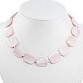 Handmade Pink Abalone and Faceted Silver Bead Necklace (Thailand)