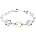 Handmade Faceted Crystal and Silver Beads Bracelet (Thailand)