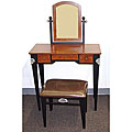 Cherry Finish Vanity Set with Stool