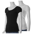 Cleo Brand Junior's Scoop-neck Puff-sleeve T-shirt