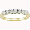 14k Yellow Gold 1/2ct TDW Diamond Semi Eternity Band