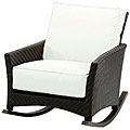 Kitty Hawk 'Carlton' Deep-seating Onyx Wicker Rocking Chair