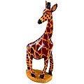 Muhugu Wood Hand-carved Giraffe (India)