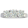 14k White Gold 1 1/2ct TDW Diamond 3-stone Ring (H-I, I2)