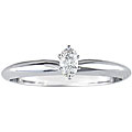 14k White Gold 1/3ct TDW Oval Diamond Solitaire Ring (I-J, SI2)