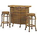 Kitty Hawk Honey Resin Wicker 3-piece Serving Bar