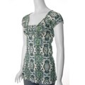 Self Esteem Junior's Green Smocked Tie-back Top
