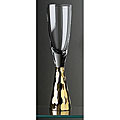 'Gold Chisel' Champagne Flutes (Set of 6)