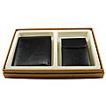 Castello Men's Black Leather Billfold with Framed Cardholder