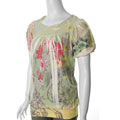 T.G. Fashion Junior's Floral Sublimation Print Top