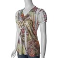 California Bloom Women's V-neck Sublimation Print Top