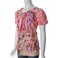 T.G. Fashion Junior's Pink Sublimation Print Top