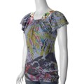 California Bloom Women's Flutter-sleeve Sublimation Top