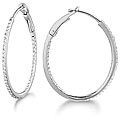 14k White Gold 1/3ct TDW Diamond Hoop Earrings (G-H, SI2)