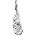 14k Gold 1/10ct TDW Diamond Flip Flop Charm