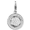 14k White Gold Diamond Accent Cayman Islands Charm