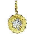 14k Yellow Gold Diamond Accent Florida Palm Tree Charm