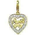 14k Gold 1/10ct TDW Diamond Sweet Heart Charm