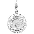 14k White Gold 1/10ct TDW Diamond Confirmation Charm