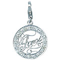14k White Gold 1/10ct TDW Diamond St. Thomas Charm