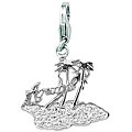 14k White Gold 1/10ct TDW Diamond Aruba Charm