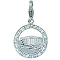 14k White Gold 1/10ct TDW Diamond White House Charm