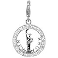 14k Gold 1/10ct TDW Diamond New York/ Statue of Liberty Charm