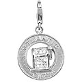 14k Gold 1/10ct TDW Diamond Atlantic City/ Slot Machine Charm