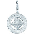 14k White Gold 1/10ct TDW Diamond Hawaii Charm