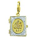 14k Yellow Gold Diamond Koran Charm