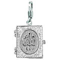 14k White Gold Diamond Koran Charm
