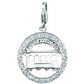 14k Gold 1/10ct TDW Diamond San Francisco Cable Car Charm