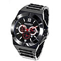 Haurex Italy Men's Black Yacht Chronograph Watch