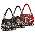 Je Veux Safari Print Double-strap Buckle Handbag