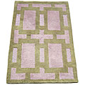 Indo Tibetan Light Purple/ Olive Wool Rug (2' x 3') 
