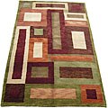 Indo Hand-knotted Multi Wool Rug (5' x 8')