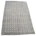 Indo Hand-knotted Grey Wool Rug (5' x 8')