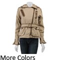 Coogi Women's Twill Bomber Moto Jacket