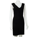 Onyx Nites Women's Black Pin Tuck Dress