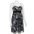 Onyx Nites Abstract Black and White Party Dress