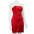 Onyx Nites Women's Strapless Stretch Satin Dress