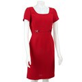 Tahari ASL Women's Short-sleeve Crepe Sheath Dress