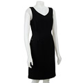 Tahari ASL Women's Black Matte Crepe Sheath Dress