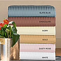 Cotton Damask Stripe 500 Thread Count Sheet Set