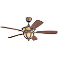 Woodcrest Mahogany Blade 56-inch Outdoor Ceiling Fan