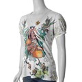 California Bloom Women's V-neck Sublimation Print Top