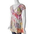 California Bloom Women's V-neck Sublimation Print Tunic