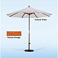 Hard Wood White/ Tuscan Orange Patio Umbrella