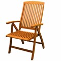 Royal Tahiti Yellow Balau Wood 5-position Folding Arm Chair