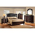 5-piece Queen-size Dark Merlot Bedroom Set